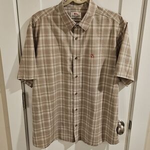 Fjallraven Ovik Lite Button-Down Short-Sleeve Camp Shirt - Size XL Relaxed-Fit